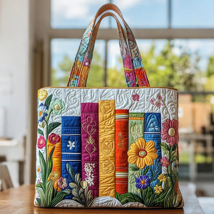 Handcrafted Floral Library Tote