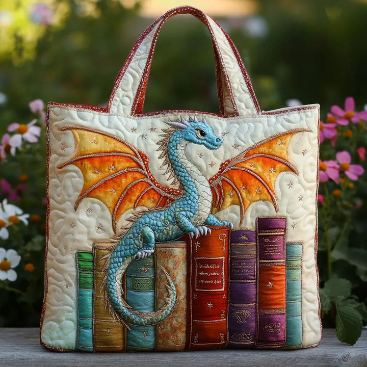Padded Tote Bag Emerald Guardian of Books