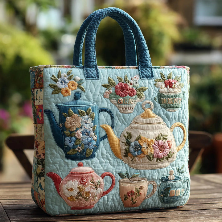 Padded Floral Tote Bag