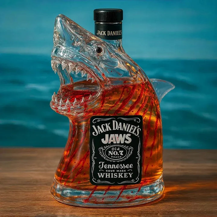 Limited Edition Shark Jaws Anniversary Whiskey Bottle