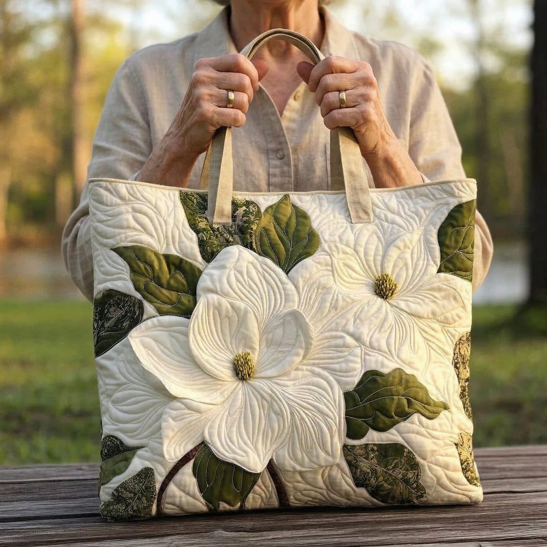 Elegant Flowers Quilted Bag