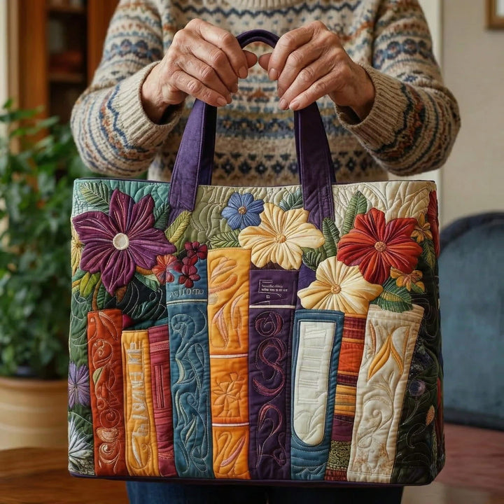 Quilted Bag for Book Lovers