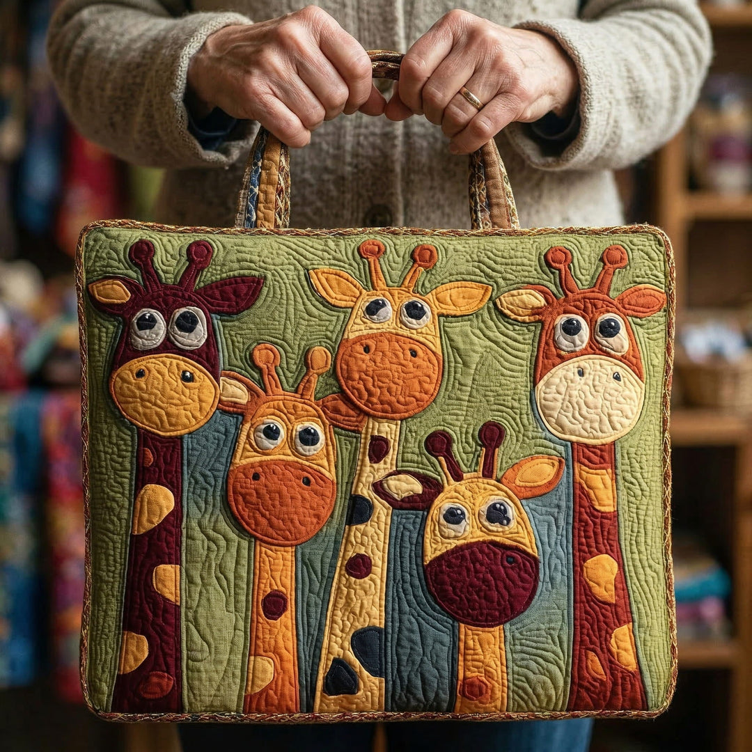 Padded Giraffe Tower Tote Bag