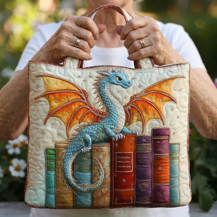 Padded Tote Bag Emerald Guardian of Books